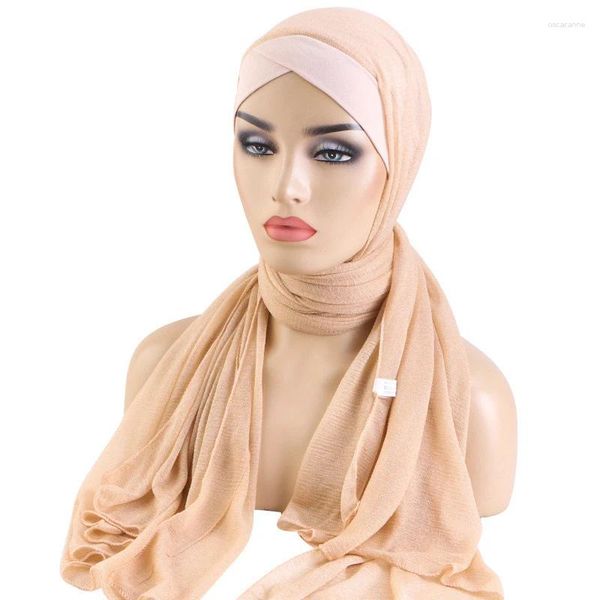 Abbigliamento etnico hijab Scarf Donne musulmane tirano sullo scialle pronta con uno scialle da un pezzo amira turbante islamico sciarpe headwrap scarpes bandana Stoles