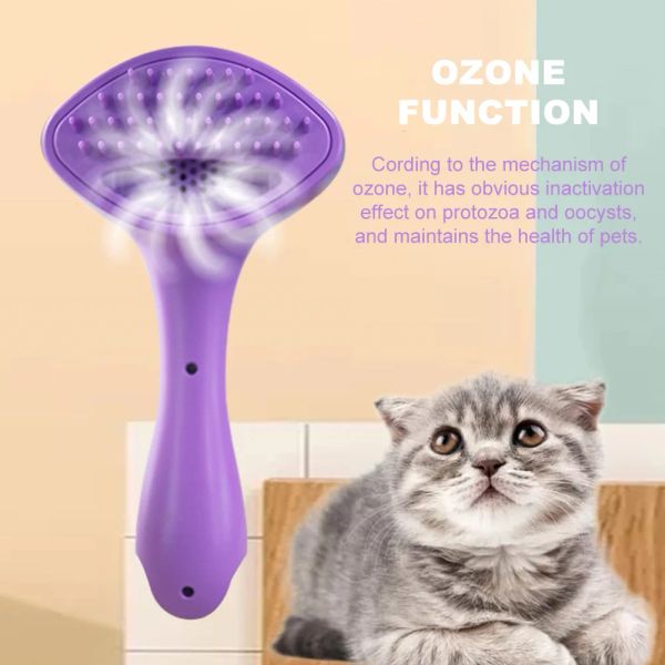 Combs Reinigung Haarentfernung Praktische tragbare elektrische Haustier -Pflegepinsel schnurlosen Katzenhund -Home -Home -Kamm -Ozon -Ersatz