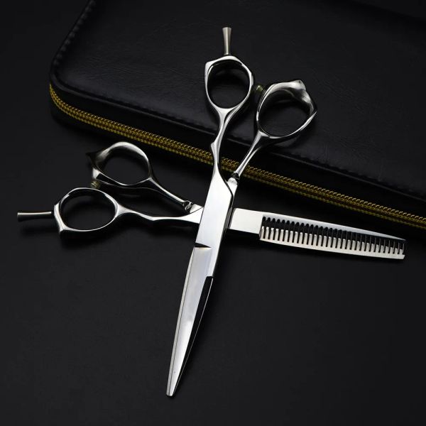 Shears Professional JP 440C Stahl 6 'gehobene Schere Haarschere Haarschnitt Dünnende Frisextiere Schneiden von Scheren Friseur Schere Schneiden