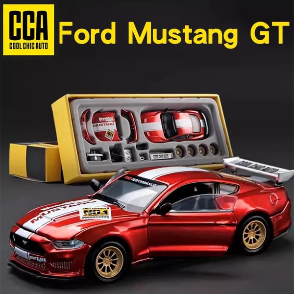 CCA 142 Ford Mustang GT Alloy Modelo CAR DIECAST METAL MOMPLY MODIFICAÇÃO SERIA DE MINIATURA DE VEZER Coleção de brinquedos 240422