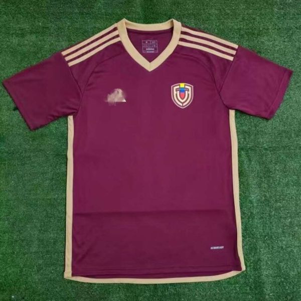 Soccer Trikots 2425 Venezuela Zuhause und Auswärtstrikot kurzärmeliges Aufwärm-Sport-Fußballtrikot