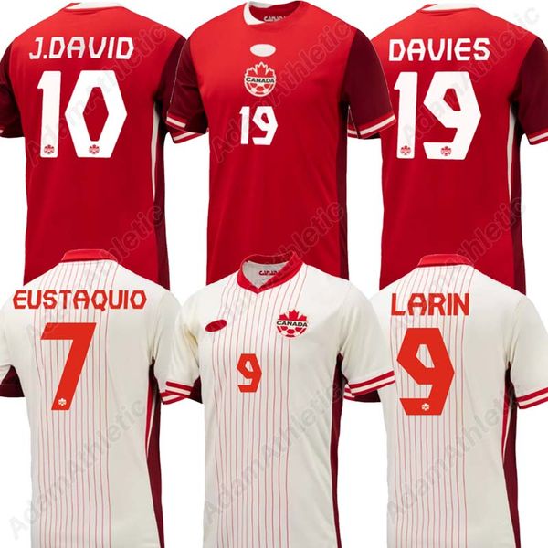 Canadas Soocer Jersey 2024 Davies Copa America J.David Larin Eustaquio Shirt Football Kit Kit 24 25 Buchanan Kone Maglie