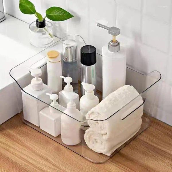 Bolsas de armazenamento Clear Organizador Bin Múltiplo de Use Cesta de Alimentos Plásticos 1pc Recipiente de Roupa Dobrável Transparente de Grande Capacidade