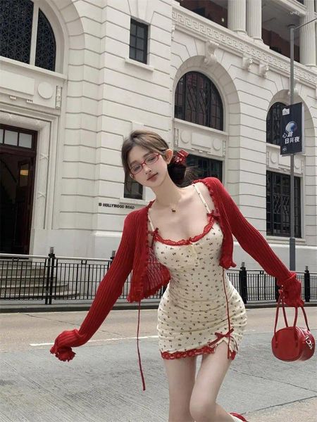 Vestidos de trabalho vestido de flores fragmentado com arco lacta de verão emedida esbelta