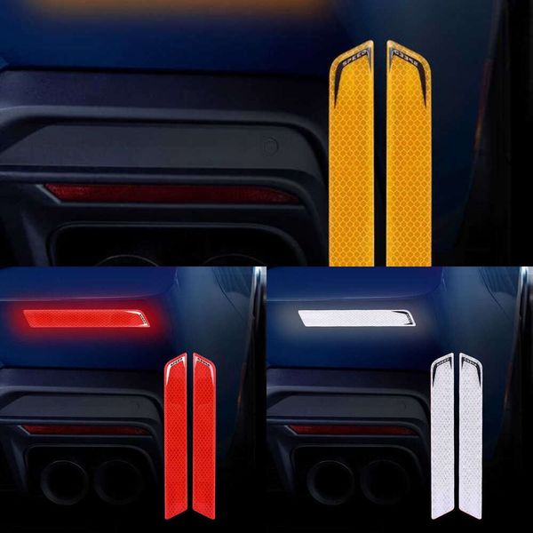 Nuovi nuovi nuovi 2 pcs Auto Dispective AVVERTENZA AVVISO AVIDERE AUTO BUMPER RIFRESE AVIDER SICUREZZA NOTTE SICUREZZA GUIDA DELLA STRIPE ANTICOLISIONE DECALLE