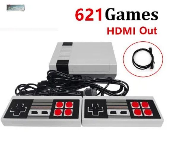 Konsolen HDMI Output Mini TV Handheld Retro Video Game Console Integrierte Klassiker 621 Spiele für 4K TV PAL NTSC Game Player mit Gamepads