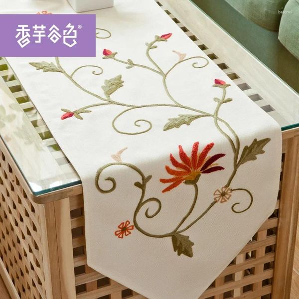 Table Runner Classical для свадебной китайской китайской ручной работы с вышивкой Ciruss Cotton Lenners Runners