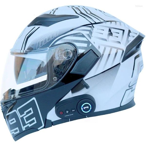 Caschi motociclistici Casco a faccia piena ABS personalizzato CE POT più colori con Bluetooth incorporato