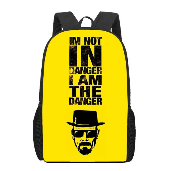 Bolsas Breaking Breaking Bad Bad 3D Print School Saco para meninos meninos Backpack Backpack Infro