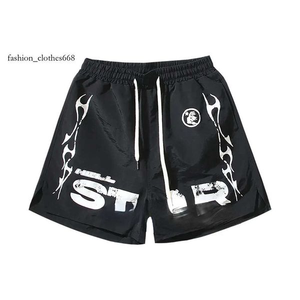 Hellstar Shorts Designer Men Solido pantaloni casual Pantaloni elastico Pannello corto corto Sport Sport Shortwig