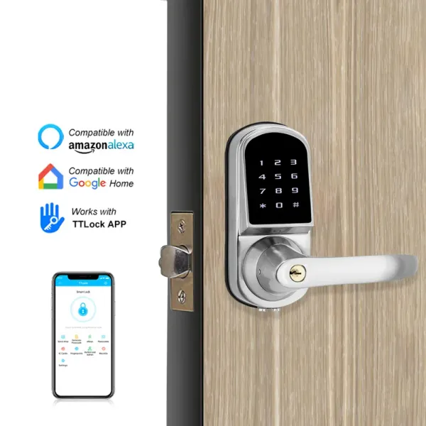 Controle Smart Ttlock Porta Lock Bluetooth Electronlessless Lock Digital para apartamentos/ escritório/ hotel/ villa