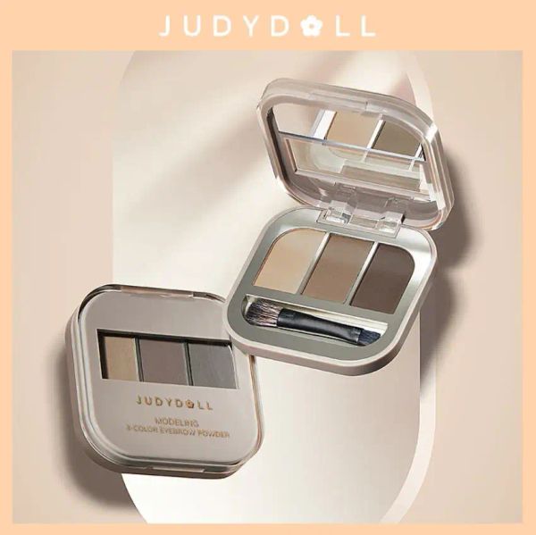 Enhancers Judydoll Schokoladenmodellierung 3Color Eyebrow Pulver Kosmetik Gesichtsbrauen Make -up Mehrere Zwecke Frauen Schönheit