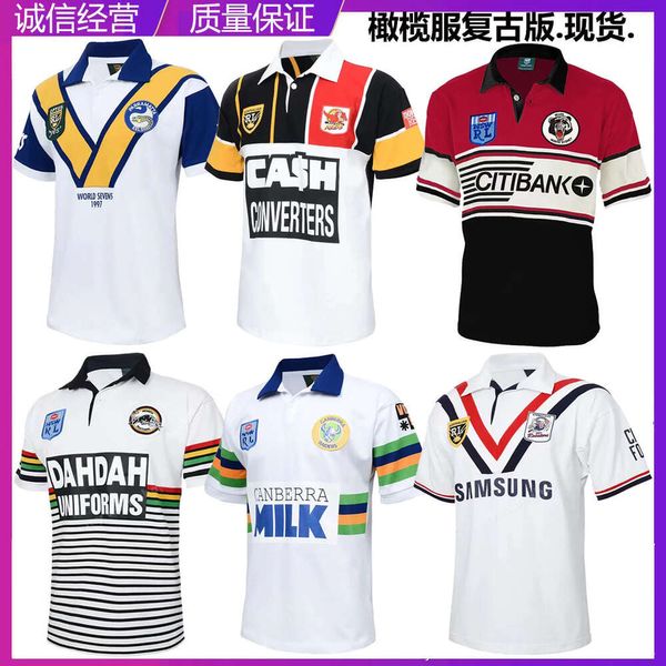 Erkekler Jersey Klasik NRL Mustang Savaşçı Eel Horoz Saldırı Panter Kuzey Sydney Ayı Tişört Rugby Giyim