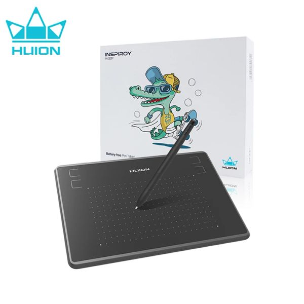 Comprimidos huion 4x3 polegadas H430p desenho de desenho de caneta tablet Digital Tablet 4096 Níveis de sensibilidade à pressão com design sem bateria