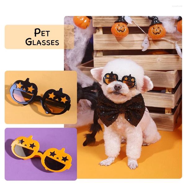 Hundekleidung Halloween Katzen und Hunde Mode Spaß niedliche Kürbis-förmige dekorative Brille Haustier Urlaub Partyzubehör