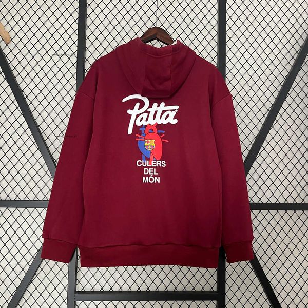 24-25 Барселона Футбольные толстые толчки Patta Co Frand Styles Jerseys Mense Jersey Man Football Jacket 2024 2025 Версия для фанатов 916.