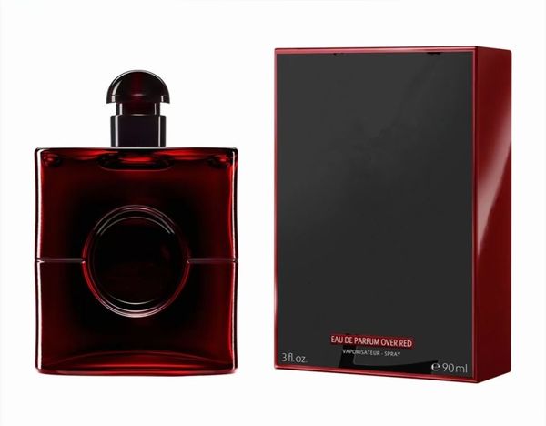 2024 New Women Perfume Glama de vidro Spray de madeira Fragrância Overy Red Perfume EDP 90ml