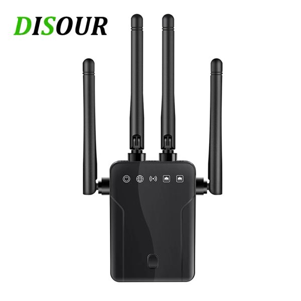 Os roteadores desourmam M95B Wireless Repeter Wi -Fi Router de 300m amplificador de sinalizador 4 amplificador de roteador de antena para o cargo para o escritório em casa