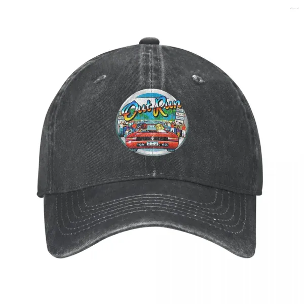 Ball Caps Out Run Baseball Vintage Distressed gewaschene Videospiel Snapback Cap Unisex Alle Jahreszeiten Reise unstrukturierter weicher Hut