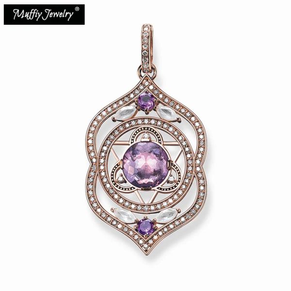 Collane Thirdeye Chakra Pendant, 2019 Europa Gioielli di colore in oro rosa per donne, regalo Boemia in 925 collana in fit d'argento sterling