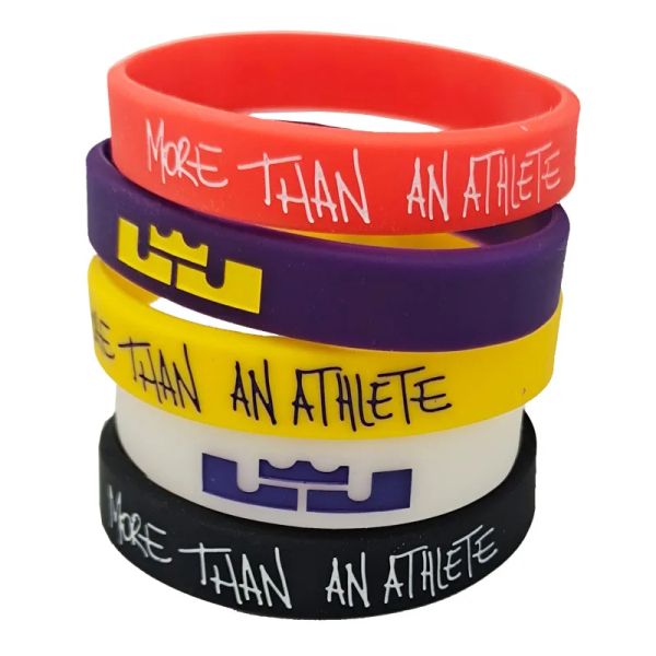 Bracelets 1pc Basketball Sports Silicone BraceletsBangles Letters Wrist Sports Sports Rubber Fashion Jewelry Gifts Sh356