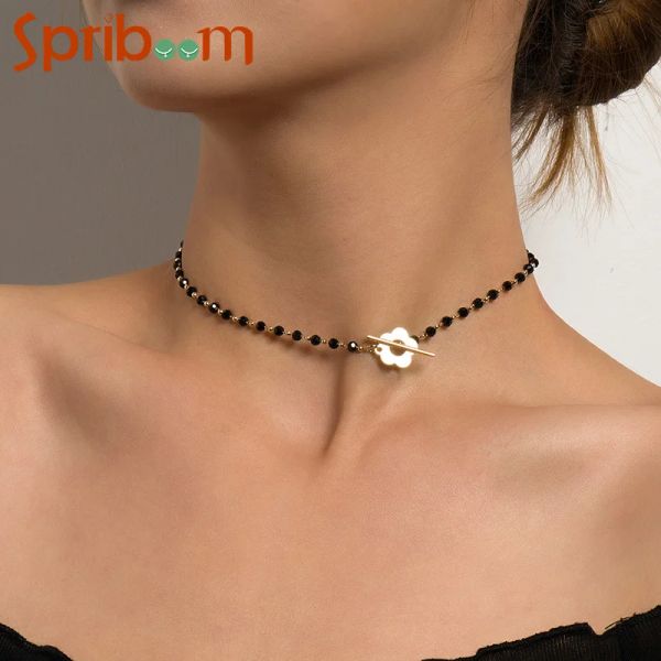 CLIPS IMITAÇÃO DE PARELOS PARELOS CHOKERS CARCANTES PARA MULHERES OT BURHLE CHENHE CHURA BOHO FLOR RECES