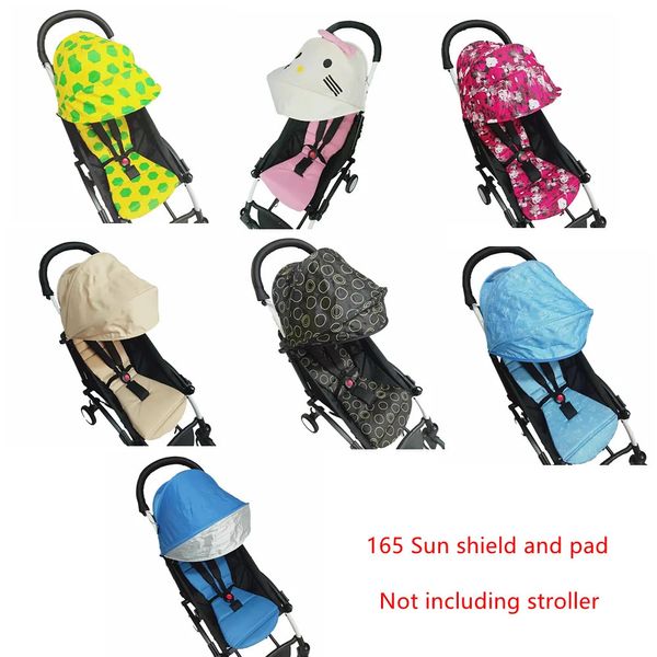 Têxtil 165 Sunshadeseat Cushion Stroller Baby Stroller AccessOire Fit for Yoya carrinhos de bebê Mat Sun Canopy Shield Poussette Pad Oxford 240417