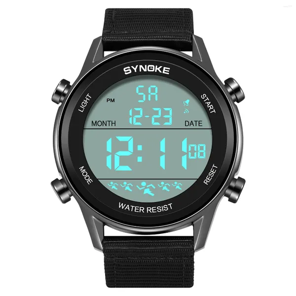 Relógios de pulso Synoke masculino multifuncional Multifuncional Japão Movimento Digital Crono Sport Men Watch Relógio Reloj Hombre