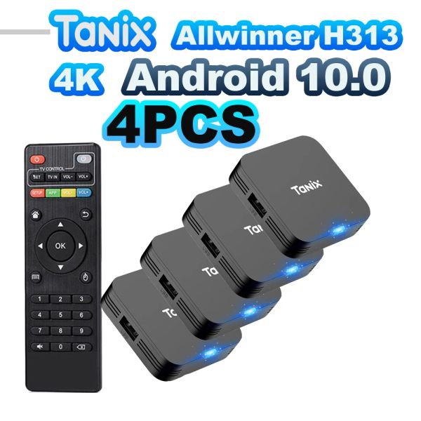 Приемники Tanix Android 10 TV Box Stick 2.4g Wi -Fi 4K 100M Global Media Player TX1