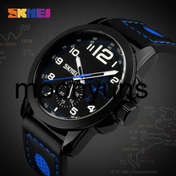 Skmei Watch Нарученные часы Skmei мужчины смотрят часы топ модные часы Mens Mens Кожаный водонепроницаемый Relogio Masculino 2023 Высокое качество