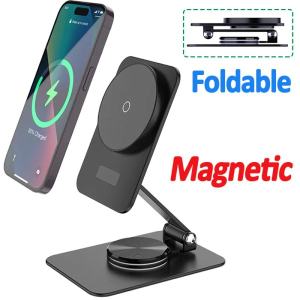 Ladegeräte 15W 2 in 1 Magnetic Wireless Ladekissen für Ipone 14 13 12 Pro Max Mini Airpods Apple Watch Fast Lading Dock Station