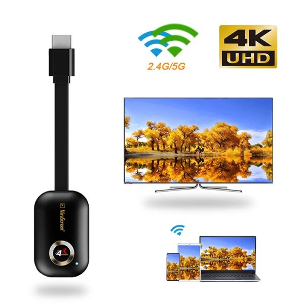 Hubs Ekran Dönüştürücü G9 Plus 2.4G/5G 4K Kablosuz HD WiFi Miracast Airplay DLNA TV Stick için Dongle Dongle Android iOS USB HUB