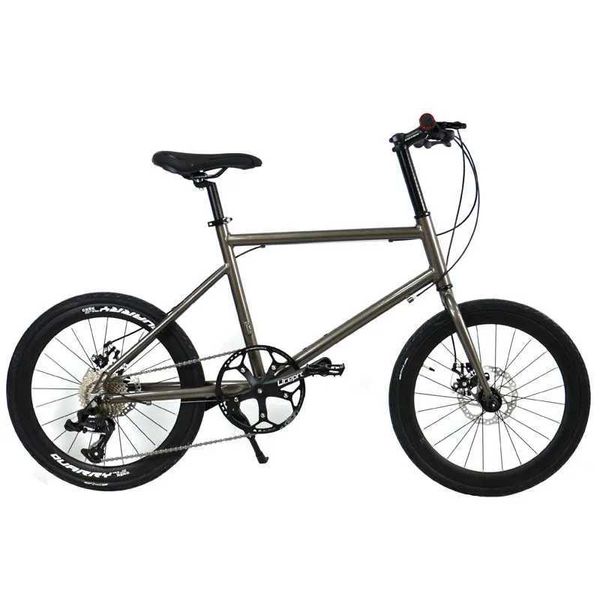 Bicicletas de bicicleta de bicicleta de estrada de 20 polegadas Mini -bicicleta portátil com freio a disco de alumínio de alumínio quadro 8 velocidades Y240423