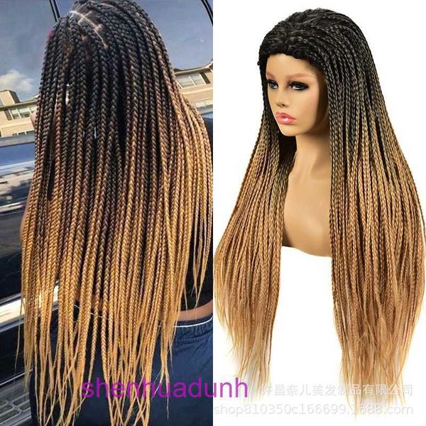 Fabrika Outlet Fashion Wig Saç Online Mağaza Kirli Örgü Üç Strand Kafa Kapağı kafa Düz Stil