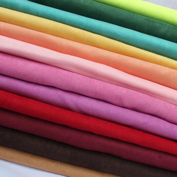 Travesseiro de coloração sólida camurça faux fino de tecido de cetim para roupas de vestuário micro camurça sacolas sapatos de sofá -lacre
