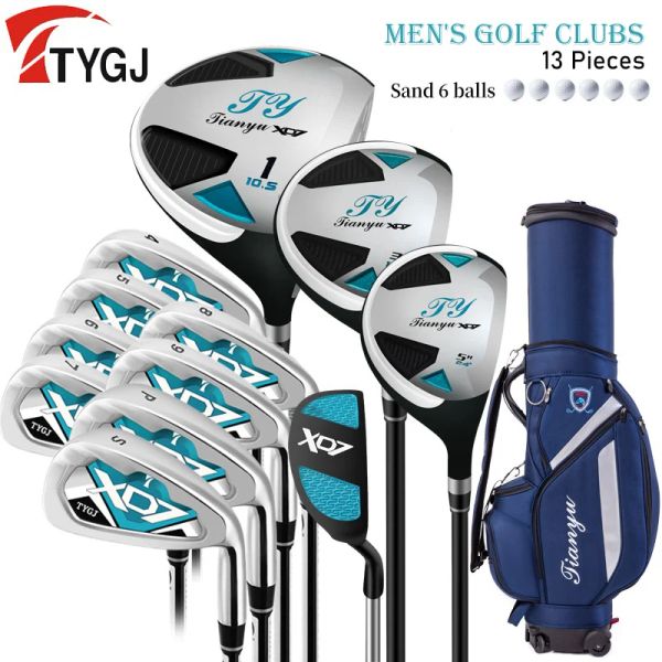 Clubes TTYGJ Golf Set Full for Men With Bag Driver Golf Clubs Irons/Graphite 4/5/6/7/8/9/P/S/Putter High Enerality Prática para iniciantes