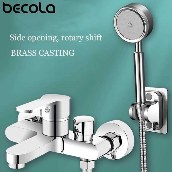 Set di doccia per bagno Becola Doccia doccia Doccia a parete Moderna Kit per la doccia da bagno moderno Materiale in ottone T240422 integrato T240422