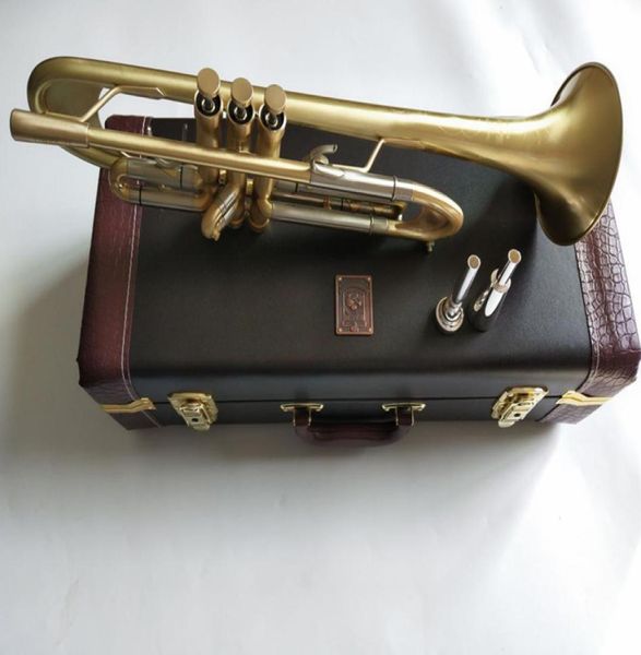 New Bach trompete B trompete lt197gs77 instrumento musical mais pesado trompete de revestimento de ouro tocando música com bocal2698883