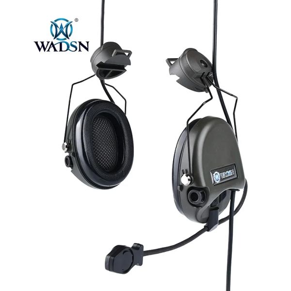 Acessórios Wadsn MSA fone de ouvido tático com o adaptador de trilho de capacete rápido Airsoft CS Shooting Headset Acessórios de Comunicação do Exército