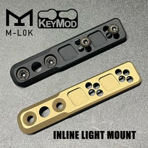 Acessórios MLOK Keymod Inline Mount Thorntail com Serrefire M300 M600 Base de montagem em lanterna de engrenagem tática de engrenagem tática da engrenagem
