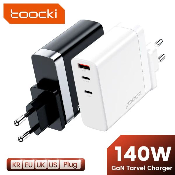 Caricabatterie TOOCKI 140W GAN PD3.1 QC4.0 PPS 100W 65W USB Tipo C Caricatore veloce per laptop MacBook Pro Pad Pro12 iPhone 15 14 Samsung