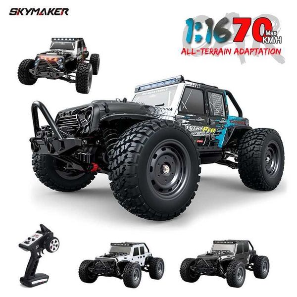 CARRO ELÉTRICO/RC 16103 RC CARLEJA DE BURADO 1/16 70KM/H OFF ROAD 4WD COM LED 2,4G CURCIMENTO DE MONSTER DE CONTROLO REMOTO DE REMOTO PROMUTOS DE LED para adultos T240422