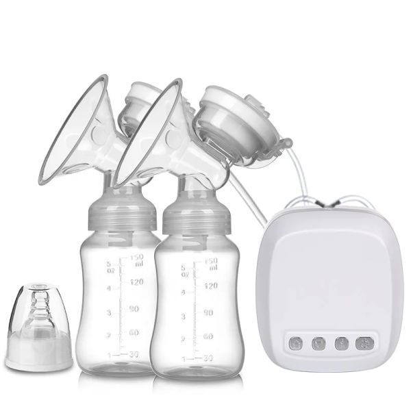 Энхансер двойной электрические насосы молочной железы мощные соски всасывание USB Интеллектуальное насос для молочного молока бутылка для молока холодная тепловая прокладка Ty10002