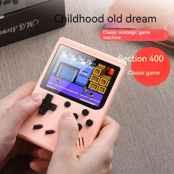 Konsolen heiß verkaufte Handgeschenk Solid Retro Retro Retro 400 Spiele Macaron Mini Pocket Game Machine FC Charakter Adventure Singles Doppel