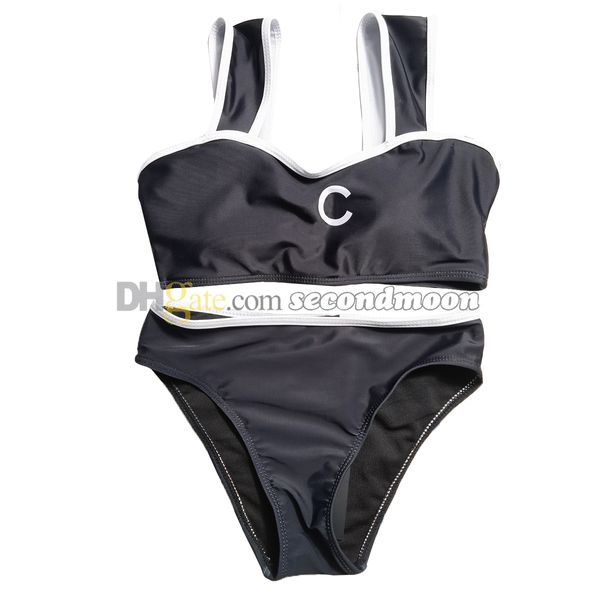 Frauen Split Badeanzug Schwimmen BH mit gepolstertem Bikini -Set Designer -Buchstaben mit hoher Taille Bilde Badewesen