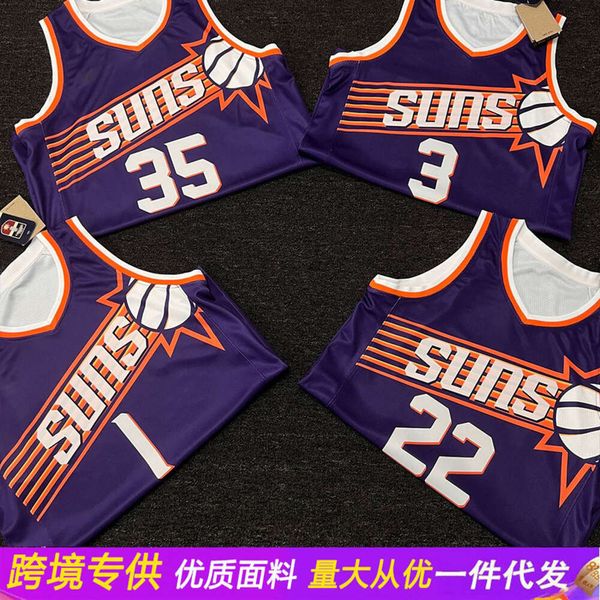 Basketbol Taşıyıcı Sezonu Suns Jersey Four Giant Durant 35 Booker 1 Paul 3 Eaton Press