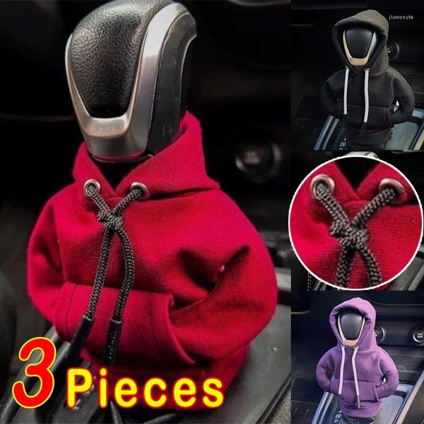 Erkek Hoodies I K.Rea 3 Parçası Knob Kapak Kapşonlu Araba Dişli Vites Manuel Kol Kapüşonlu