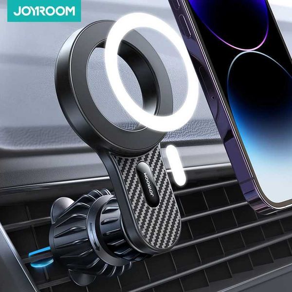 Сотовые крепления держатели Joyroom Magnetic Car Thone Universal Сильный автомобильный воздушный вентиляционное отверстие, совместимое с iPhone Samsung LG Google Pixel и т. Д. Y240423