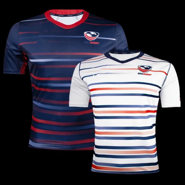 Rugby USA Rugby Jersey Home Away Tshirt 2022 2023 Camisa de rugby dos Estados Unidos Grande tamanho 4xl 5xl Nome e número personalizados