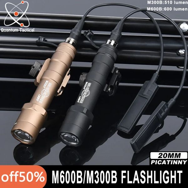 Escopos Surefir Metal M600B lanterna tática M600 Hunting Arma Scout Light Airsoft LED Torch Remote Pression Switch Fit de 20mm Rail